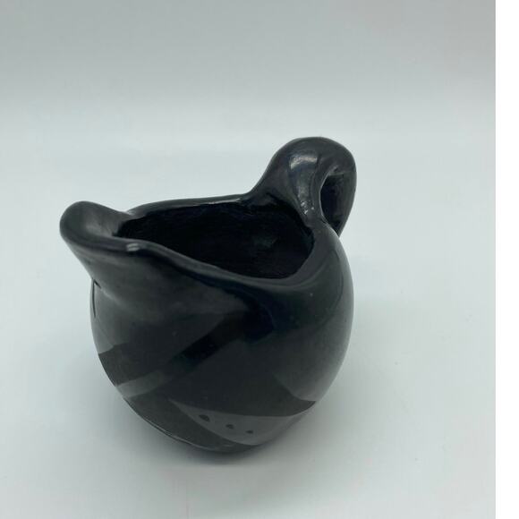 Vintage Santa Clara Black on Black Art Pottery small pitcher‎ unsigned - Picture 1 of 8